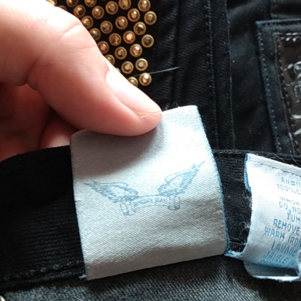 Black Robin's Jean long flap with Gold swarovski - Picture 10 of 10